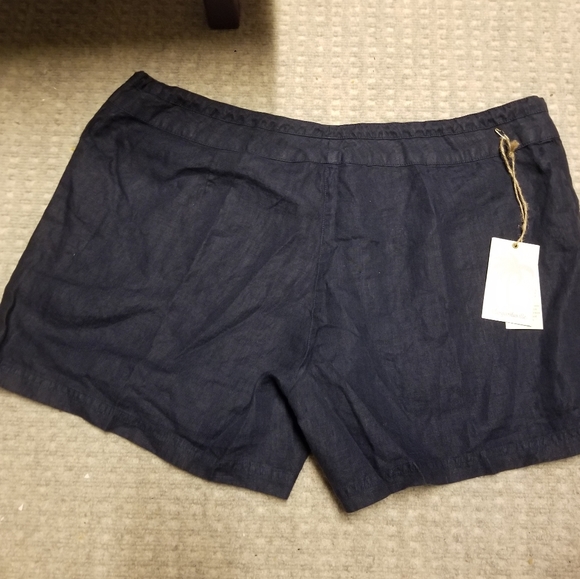 Margaritaville Deep Navy Blue Linen Shorts NWT - Picture 2 of 10